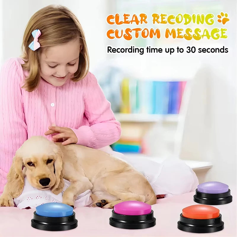 Recordable Pet Talking Button – Interactive Communication Training Toy for Dogs & Cats