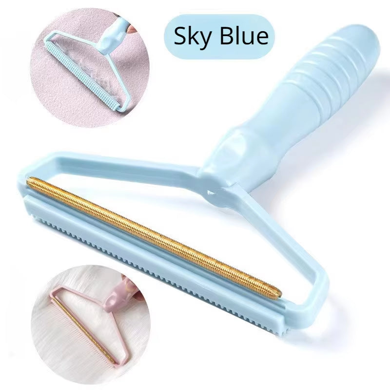 Portable Silicone Pet Hair Remover Brush for Clothes & Furniture