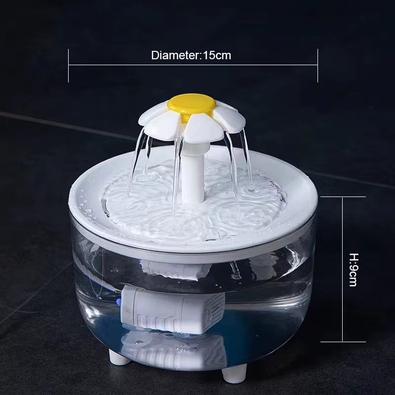 Automatic Pet Water Fountain for Cats & Dogs – USB Quiet Water Dispenser