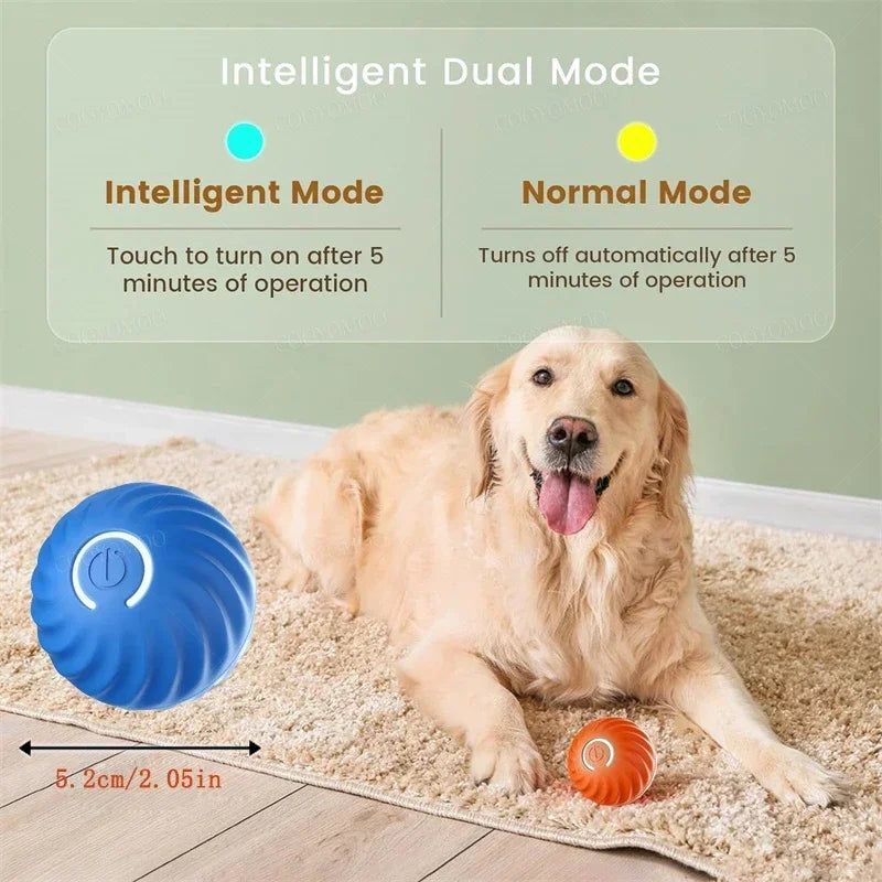 Automatic Interactive Moving Ball Toy for Dogs & Cats – USB Rechargeable Pet Toy