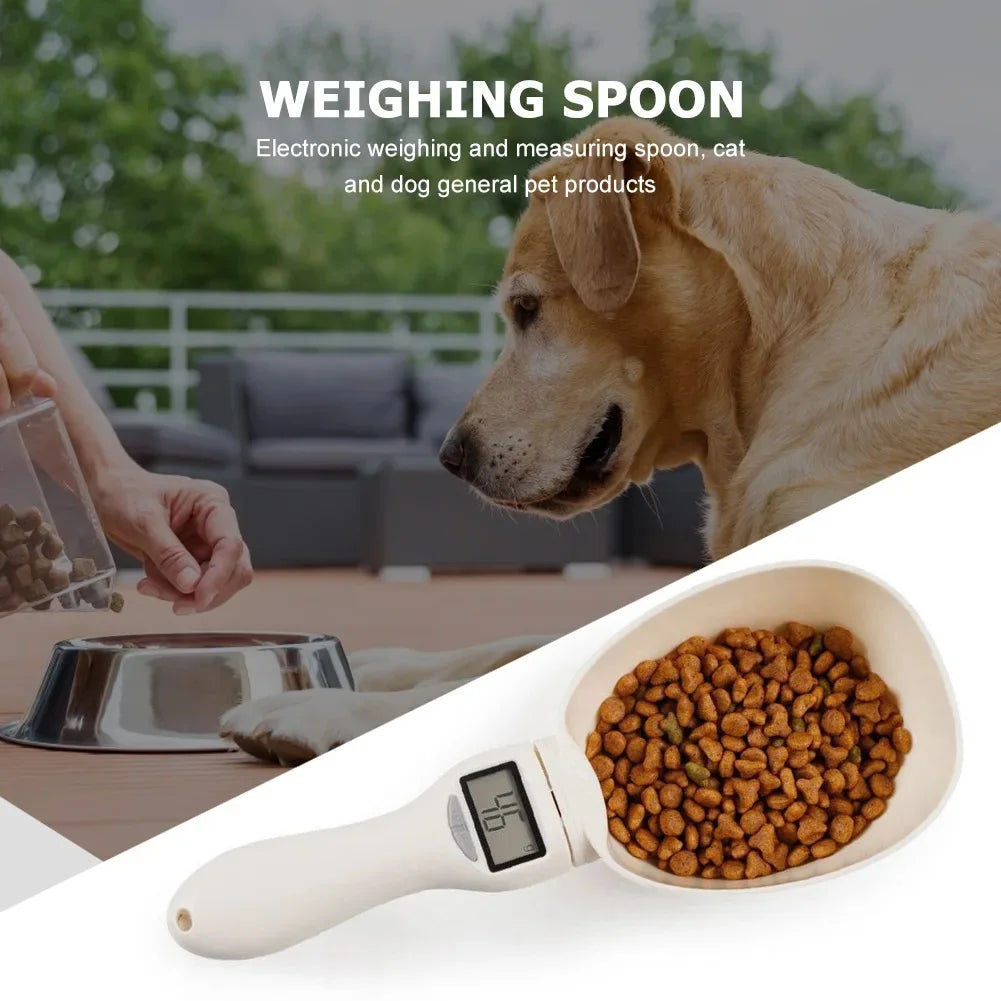 Digital Pet Food Measuring Scoop with LED Display for Dogs & Cats