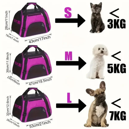 Portable Breathable Pet Carrier Bag for Cats & Small Dogs
