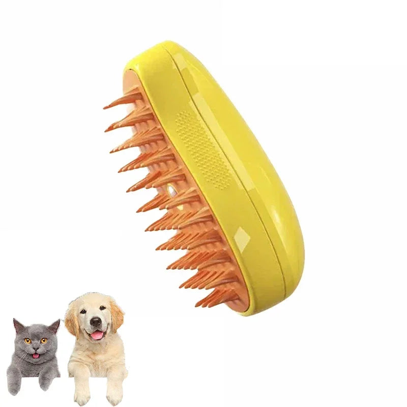 3-In-1 Steam Pet Grooming Brush for Dogs & Cats