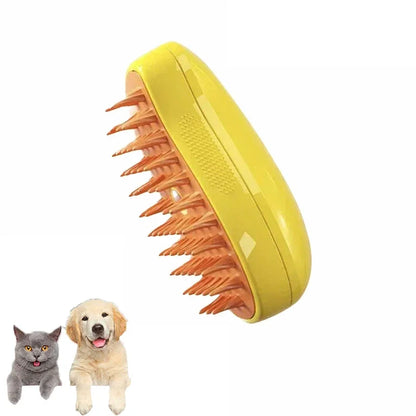 3-In-1 Steam Pet Grooming Brush for Dogs & Cats