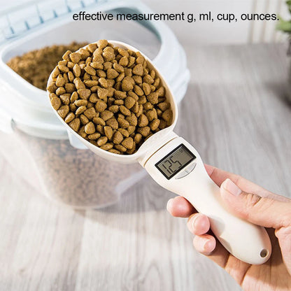 Digital Pet Food Measuring Scoop with LED Display for Dogs & Cats