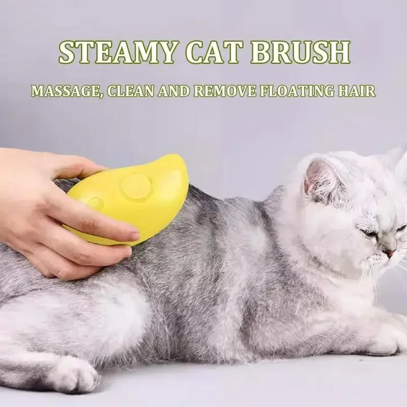 3-In-1 Steam Pet Grooming Brush for Dogs & Cats