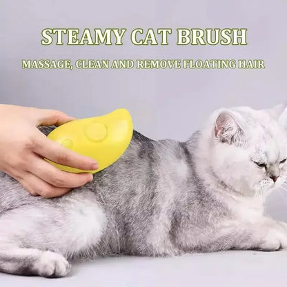 3-In-1 Steam Pet Grooming Brush for Dogs & Cats