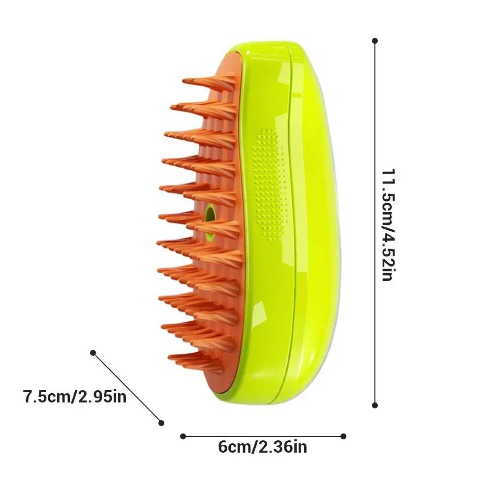 3-In-1 Steam Pet Grooming Brush for Dogs & Cats