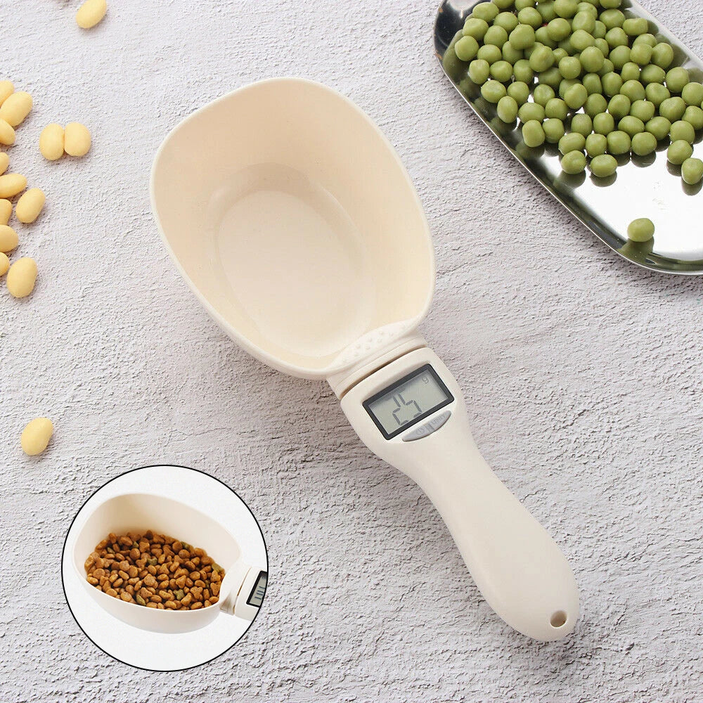 Digital Pet Food Measuring Scoop with LED Display for Dogs & Cats