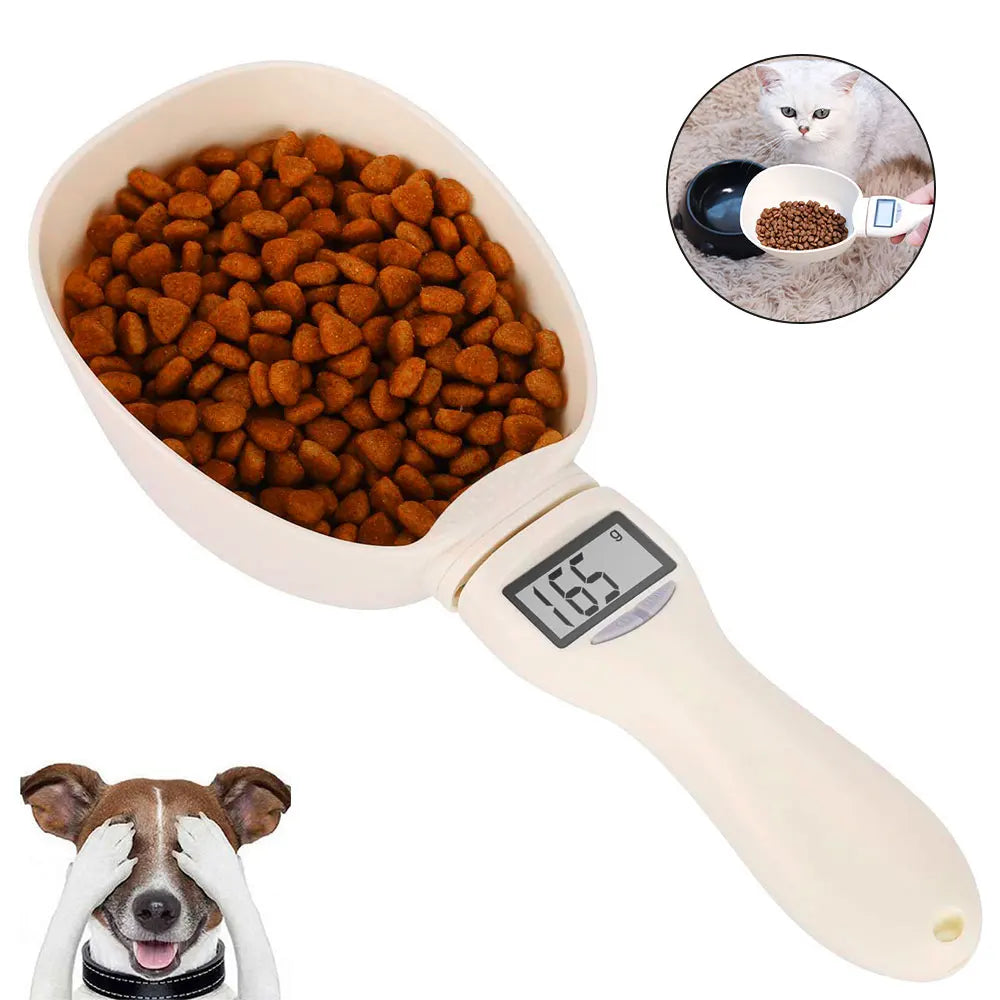 Digital Pet Food Measuring Scoop with LED Display for Dogs & Cats