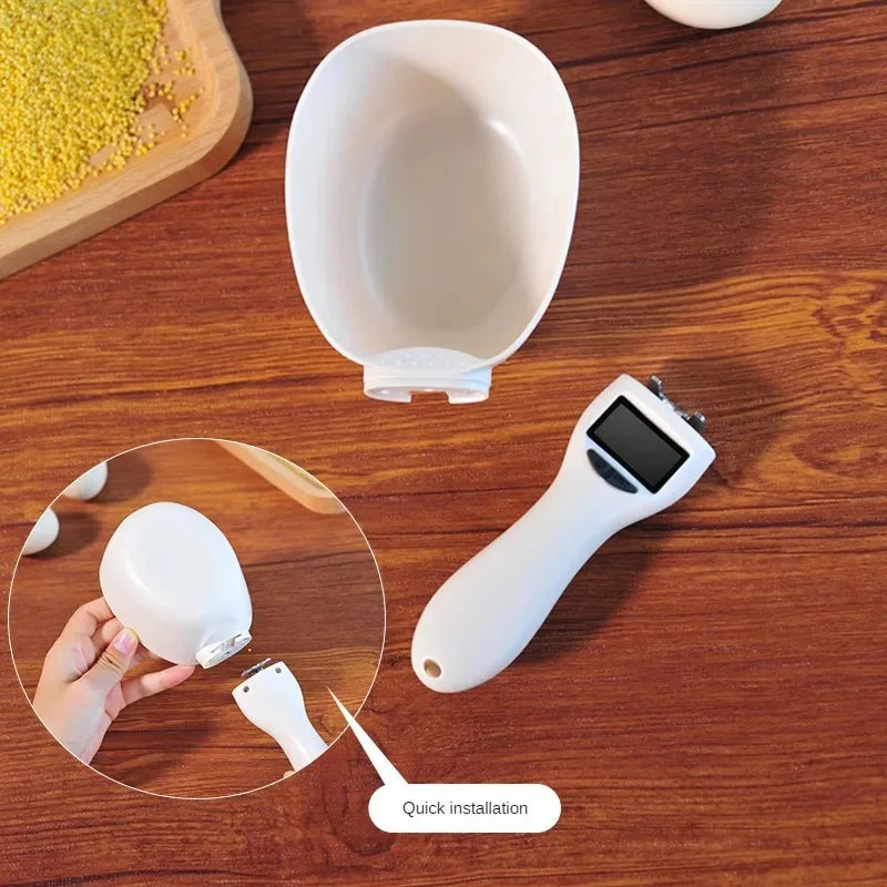 Digital Pet Food Measuring Scoop with LED Display for Dogs & Cats
