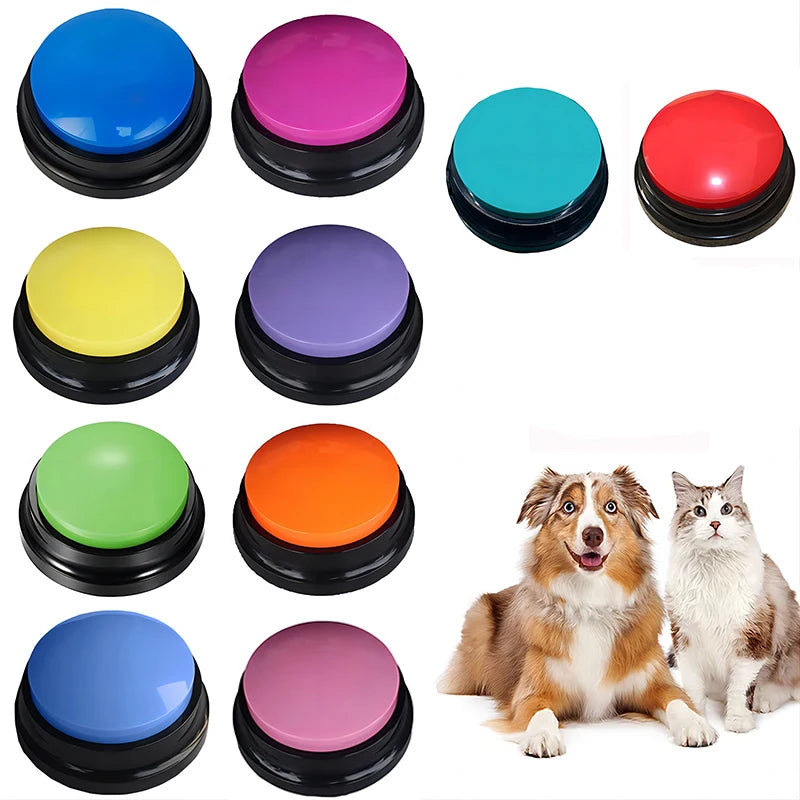 Recordable Pet Talking Button – Interactive Communication Training Toy for Dogs & Cats