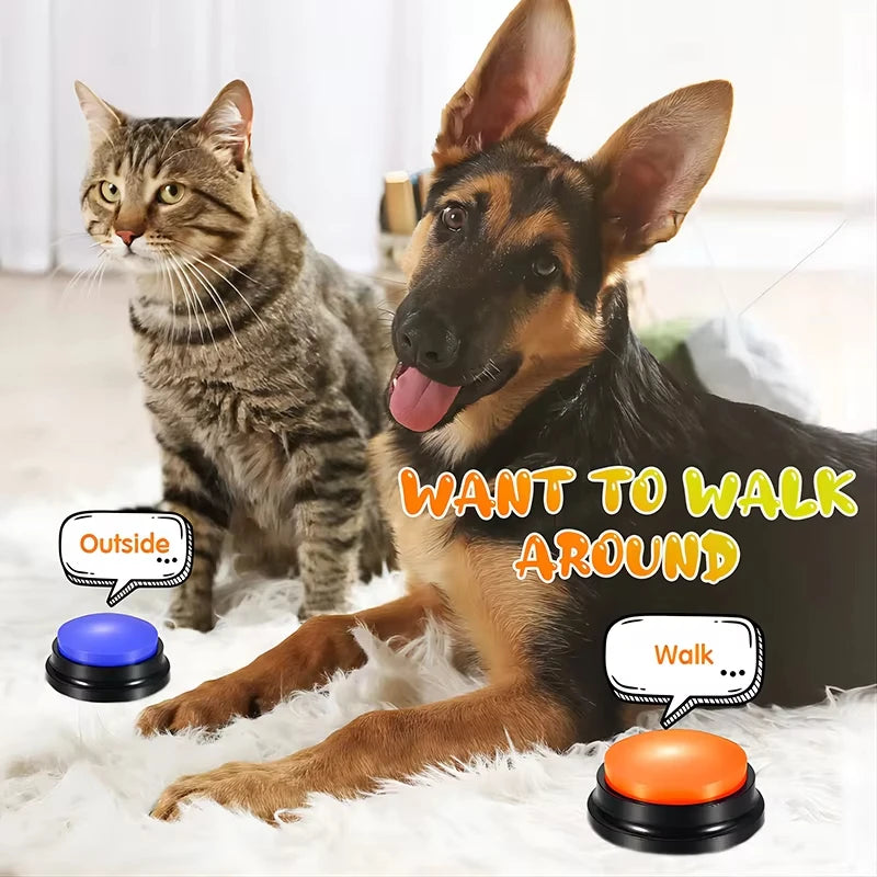 Recordable Pet Talking Button – Interactive Communication Training Toy for Dogs & Cats