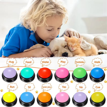 Recordable Pet Talking Button – Interactive Communication Training Toy for Dogs & Cats