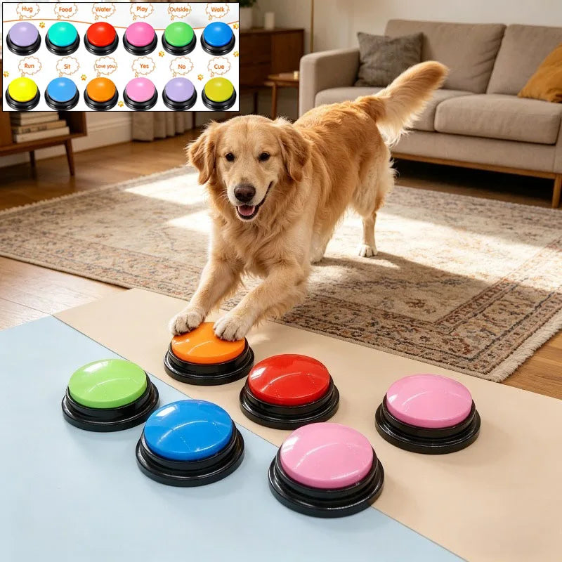 Recordable Pet Talking Button – Interactive Communication Training Toy for Dogs & Cats