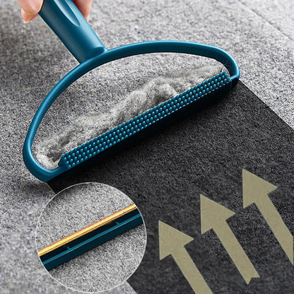 Portable Silicone Pet Hair Remover Brush for Clothes & Furniture